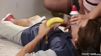 Horny big tits milf fucks a delivery guy