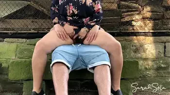 Fucking at an abondand barnyard - outdoor sex