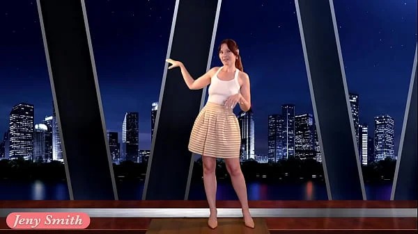 TV Hoster got naked during a news show. FANTASY TV