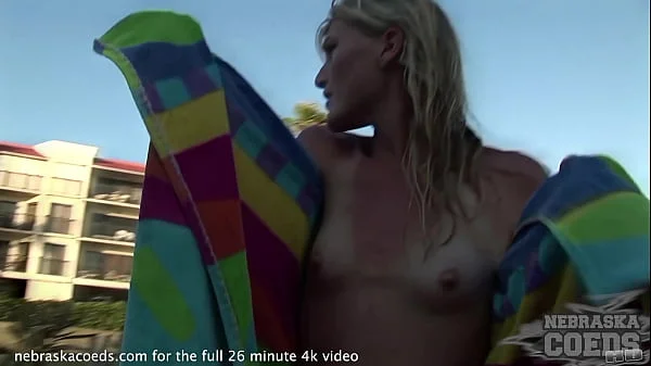 pretty florida teen with tiny tits loves to pose naked outdoors, especially at the beach