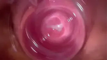 Camera deep inside my creamy pussy