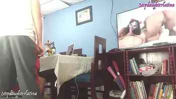 My stepfather caught me watching porn... He decided to fuck my pussy