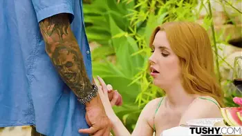 TUSHY Stunning redhead Scarlett explores her anal fantasies