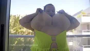 Super big tit slut fucks her Neighbor