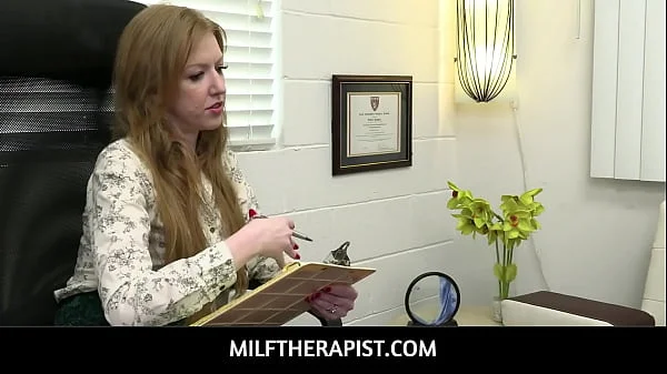 MilfTherapist  -  Stepson masturbates and fucks his hot stepmom Athena and then his perverted therapist