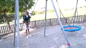 Midget babe Muñequita loves PUBLIC BLOWJOBS! Another one with Potro