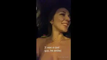 I make truck’s drivers happy showing them boobs on road.