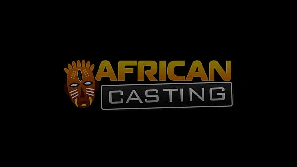 Quirky Shy Ebony Model Nervous Smile Knowing She'll Be Pounded By The Casting Director