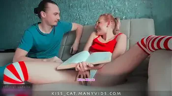Nerd Stepsister get Punishment from Stepbro for Masturbation