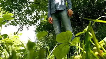 Lustful sexy bbw with a delicious ass and panty pad pisses bent over doggy style