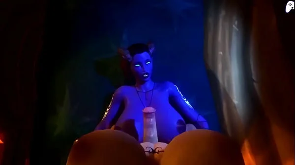 (4K- Nyl) Futa succubus girl fucks with her big penis the huge ass of a futanari woman