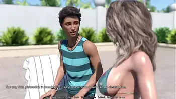 A Wife And StepMother (AWAM) #14b - Sunbath With Sam - Porn games, Adult games, 3d game