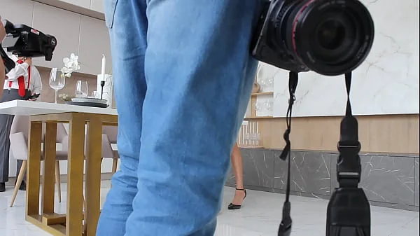 Sweet nude on kitchen