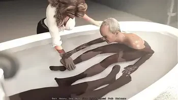 A Wife And StepMother (AWAM) #19a - Washing old Gents - 3D game, HD porn, 1080p