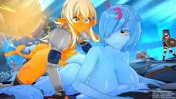 futa shark and slime girl