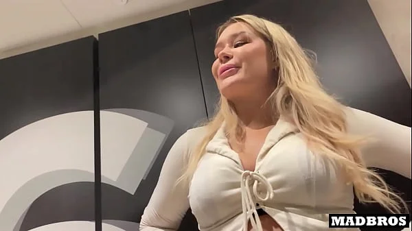An English manager gets fucked in the toilets and elevator during her work!!!
