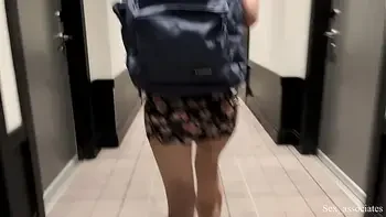 Step mom caught me spying on her in a shared hotel room.