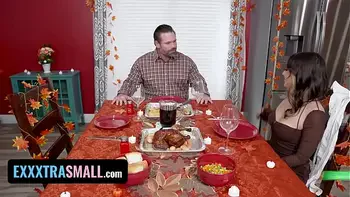 No Nut November Is Driving StepDad Mad & He Decides To Stuff His StepDaughter For Thanksgiving