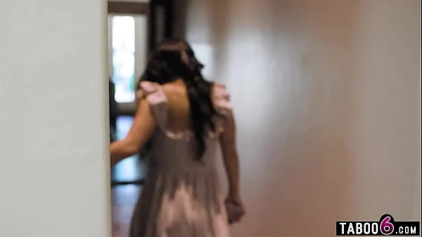 Stepdaughters black teen friend Alexis Tae ass fucked by her stepdad