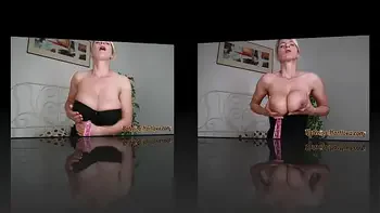 Fucking My Tits and Pussy by Fuck-Machine in Sexy Stockings and Corset