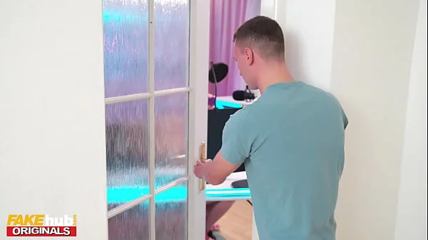 FAKEhub - College Cam Girl gets a Surprise when housemate sneaks in and fucks her in the ass
