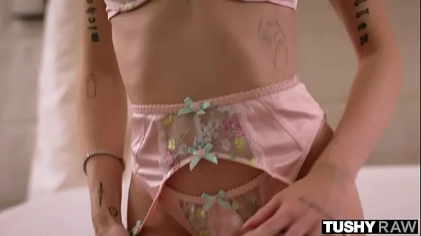 TUSHYRAW Petite tight Emma gets her tiny ass stretched out