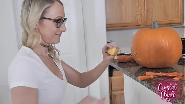 Pumpkin Carving With My Hot Step Aunt