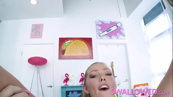 SWALLOWED Blowbang with Ashley Red, Charlotte Sins & Kamryn Jayde