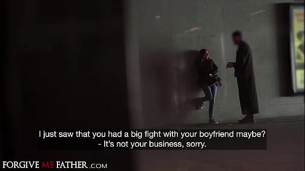 Small tits Italian cheating with very big dick caught by angry boyfriend