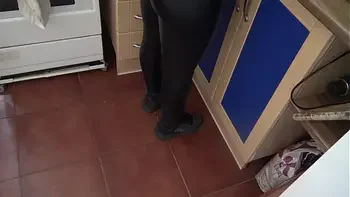 real stepmother shows hairy pussy to horny stepson after he keeps begging