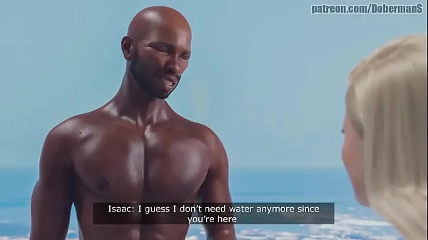 3D animation rubia de grandes tetas follando en la playa