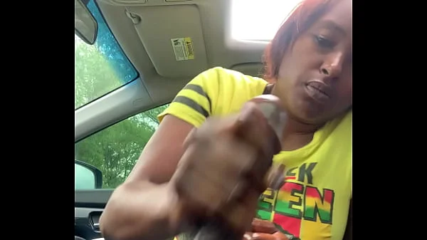Handjob in car