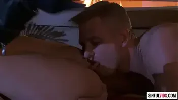 Stormy Daniels and Bill Bailey doing well by the fireplace - The Perfect Partner Scene 5