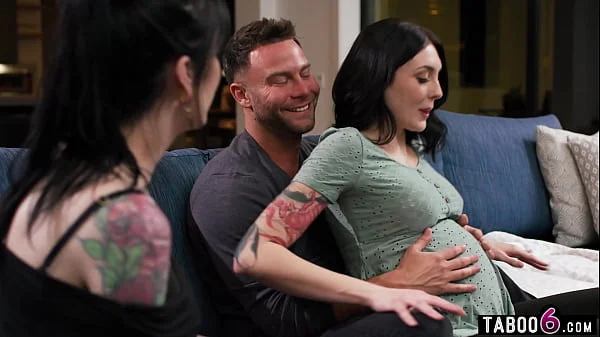 Pregnant couple dealing with unsatisfied cravings inviting a third