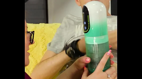 MY STEP MOM CAUGHT ME JERKING OFF AND MILKED MY CUM