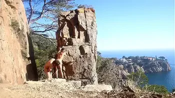 Hot couple outdoor Sex in the middle of a path, amateur