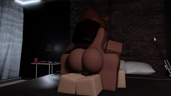 Bear girl dominates his boyfriend's cock