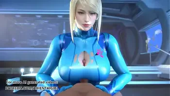 Metroid Samus Aran cosplay Titjob | Uncensored Hentai AI generated