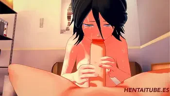 Bleach Hentai Hard - Rukia Suck Ichigo Dick and he cum 3 times in her mouth