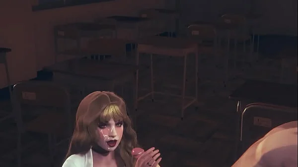 Hentai Uncensored 3D - Hermi Blowjob and Handjob at University - Japanese Asian Manga Anime Game Porn