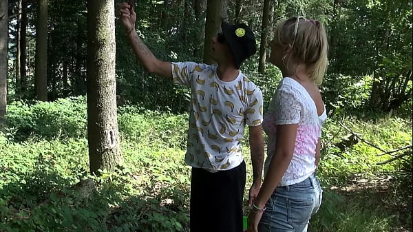 Hikers fucking in forest