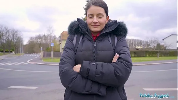 Public Agent Sexy college friend fucked in laundry room