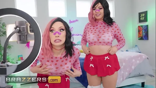 Jazmin Luv & Bella Luna Are Ready To Do Some Naughty E-Content When Bruce Arrives Home & Offers His Dick - BRAZZERS