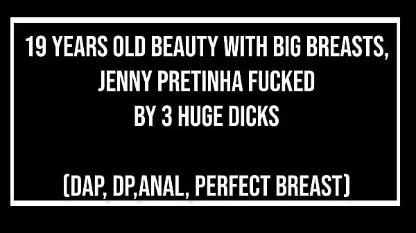 19 years-old ebony beauty with big breasts, Jenny Pretinha fucked by 3 huge cock (DAP, Anal, DP, gapes, ATM, BBC, Monster cock)OB365
