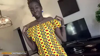 Amateur African model shows her cowgirl riding skills at casting!