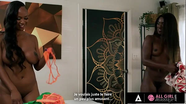 ALL GIRL MASSAGE - Perfect Lesbian Threesome During Hot Massage With 3 Hot Babes FRENCH SUBTITLES