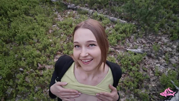 Sexy nymphomaniac in the forest made me cum in her mouth