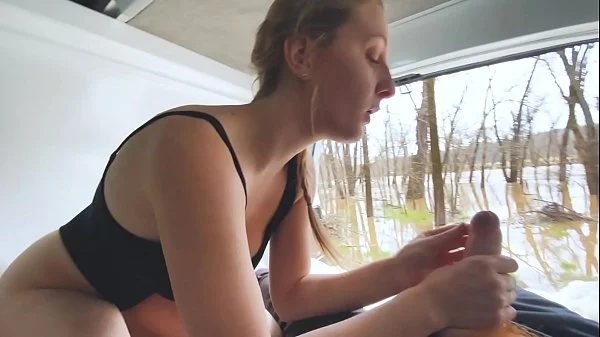 Vanlife Girlfriend Public Fucking POV - Molly Pills - Horny Hiking Roadtrip Adventure