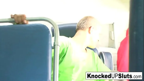 Two pregnant brunettes get fucked in this hardcore orgy