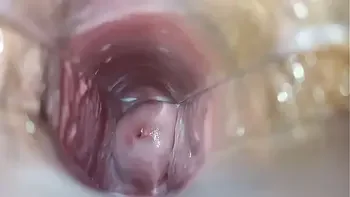 Orgasm inside the vagina close-up